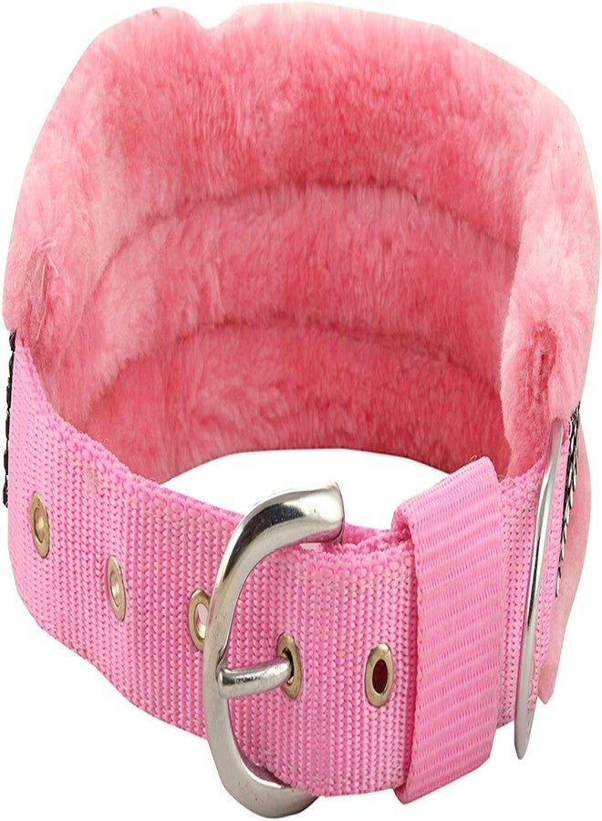 Cavalry Nylon and Soft Fur Dog Collar Leash Harness Set (Medium, Pink) - Image 4
